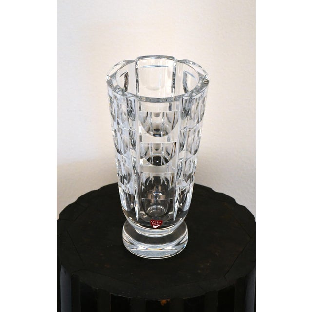 Orrefors Swedish Thousand Windows Art Glass Vase by Simon Gate for Orrefors, 1940s For Sale - Image 4 of 7