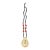 Horse Brass Necklace With Hand-Knotted Leather Cording For Sale