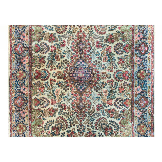 Textile Early 20th Century Persian Kirman Rug For Sale - Image 7 of 15