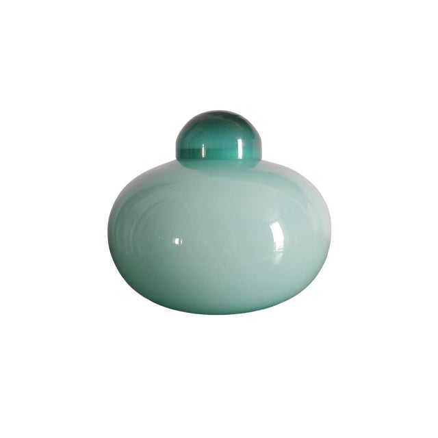 Green Glass Vase from IVV Industria Vetraria Valdarnese, 1970s For Sale - Image 11 of 11