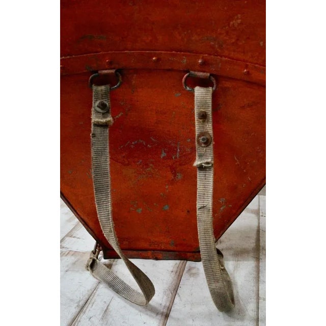 Metal Antique French Painted Grape Hod For Sale - Image 7 of 10