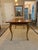 Chestnut French Vintage Reproduction Hand Finished Waxed Wood Dining Table With 4 Sheaf Back Rush-Seat Chairs For Sale - Image 8 of 12