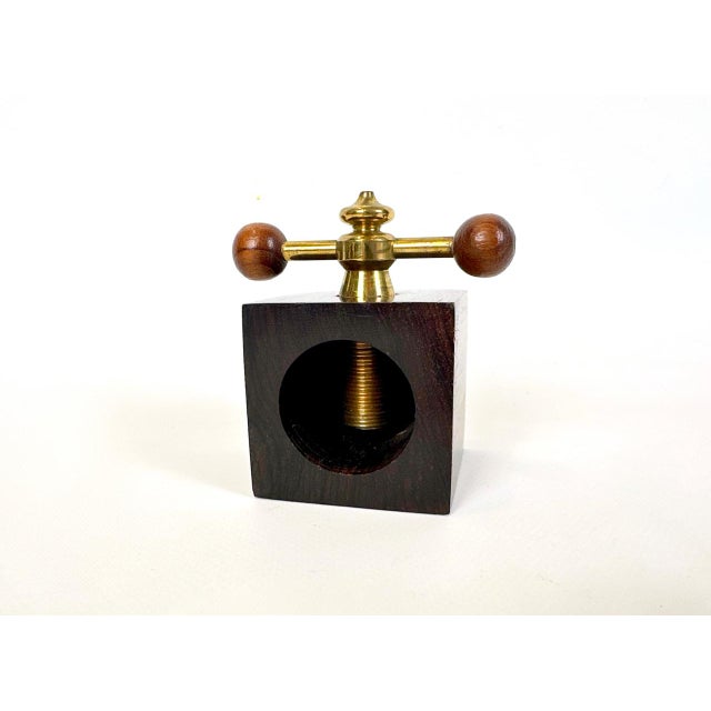 Brown Mid-Century Modern Cube Rosewood Nutcracker, Denmark, 1960s For Sale - Image 8 of 9