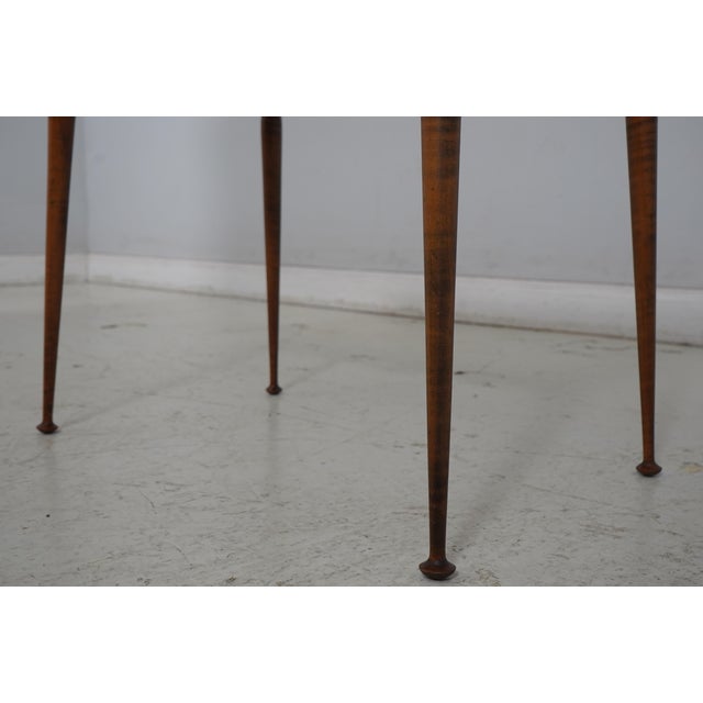 Bench Made Country Tiger Maple Occasional Table For Sale - Image 10 of 13