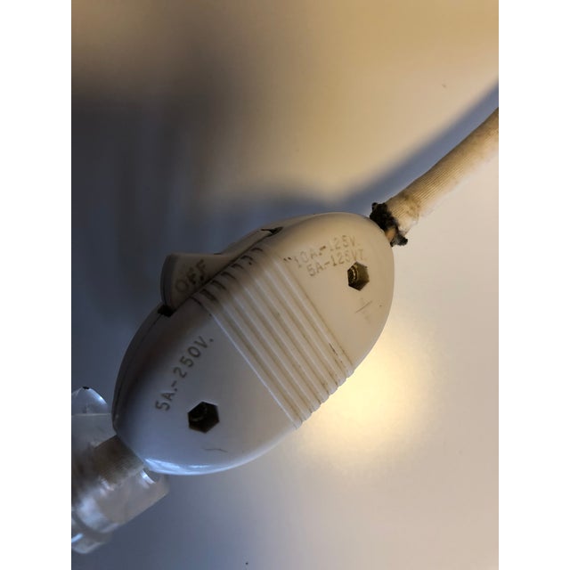 Metal 1960s Opalescent Light Bulb Lamp For Sale - Image 7 of 8