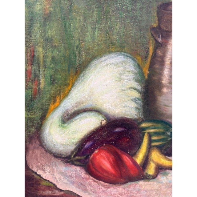 Vintage Oil Painting by Geraldine Alloway, "Grandma's Churn" For Sale - Image 4 of 10