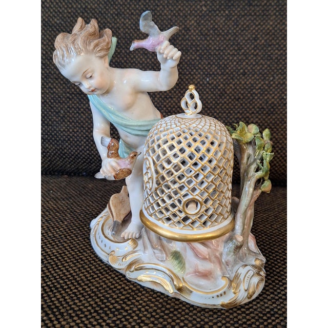 Antique Porcelain Figure from Meissen, 1890s, in Very Good conditions. Designed 1890 to 1919 This piece has an attribution...