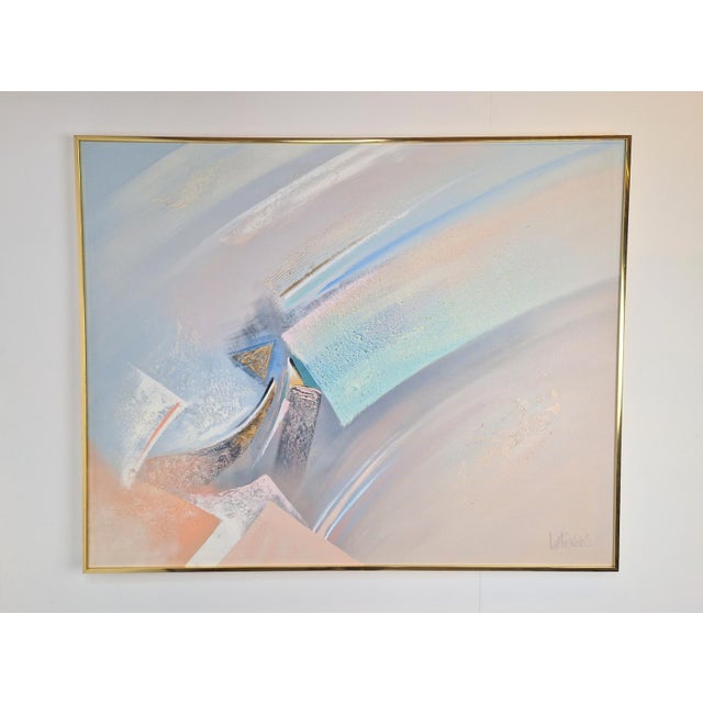 Lee Reynolds, Abstract Composition, 1980s, Acrylic Painting on Canvas, Framed For Sale - Image 4 of 8