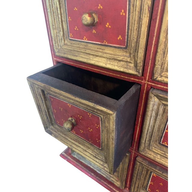 1940s Handpainted Indian Spice Cabinet Monkey Motif For Sale In Los Angeles - Image 6 of 9