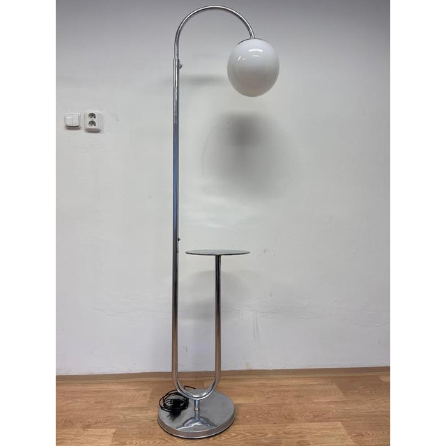 Metal Vintage Bauhaus Chrome Floor Lamp, 1930s For Sale - Image 7 of 9