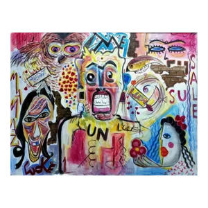 Love Scared Original Painting by Reza Afrookhteh