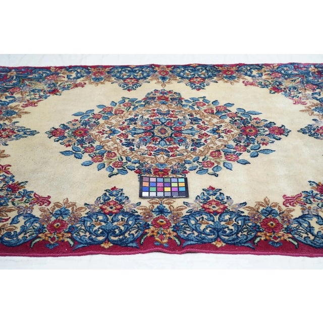 Ivory Vintage Kerman Lavar Rug 3'11'' x 5'3'' For Sale - Image 8 of 12