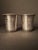 Silver Antique 84 mark Sterling Silver Kiddush Cups Engraved Magen David Star Judaica - Pair For Sale - Image 8 of 18
