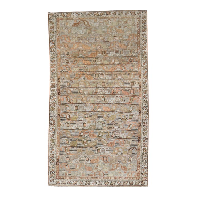 Early 20th Century Zabihi Collection Persian Malayer Earth Color Accent Size Rug - 3'9" x 6'7" For Sale