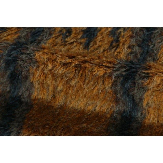 Vintage Swedish Rya Rug With Gray, Brown & White Geometric Pattern- Rug & Kilim For Sale In New York - Image 6 of 7