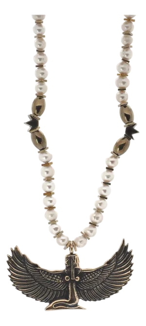 White Isis Goddess Necklace