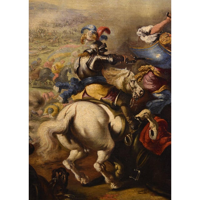 After Marzio Masturzo, Battle Scene, 1680, Oil on Canvas, Framed For Sale - Image 9 of 15