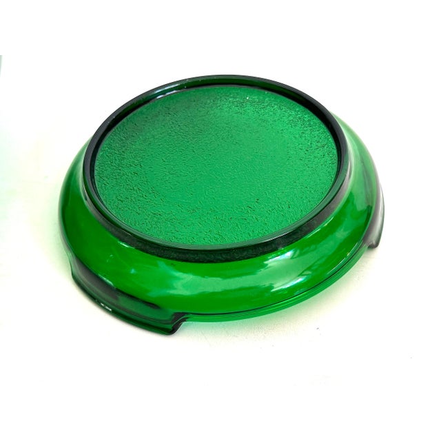 Vintage Green Glass Punch Bowl Set For Sale - Image 9 of 11