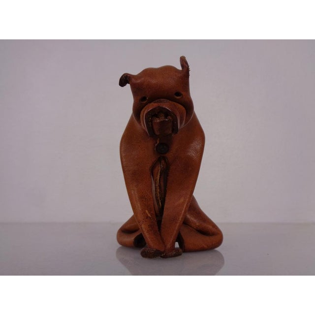 Handmade Leather Boxer Dog from Deru Wiesbaden, Germany, 1960s For Sale - Image 12 of 18