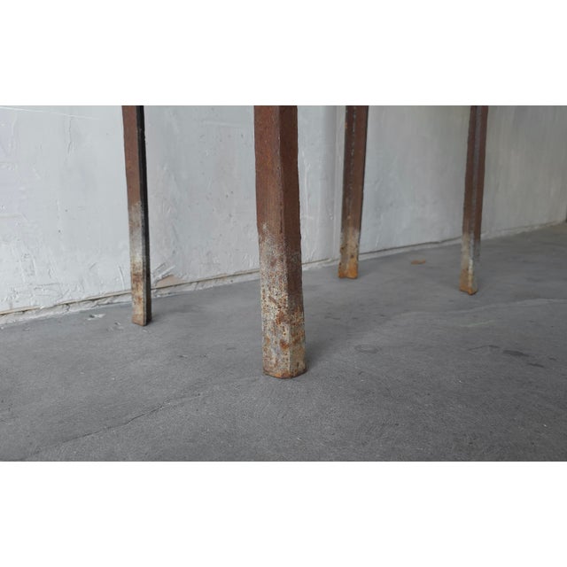 Antique French Iron Brutalist Floral Arrangement & Table Sculpture For Sale - Image 12 of 12