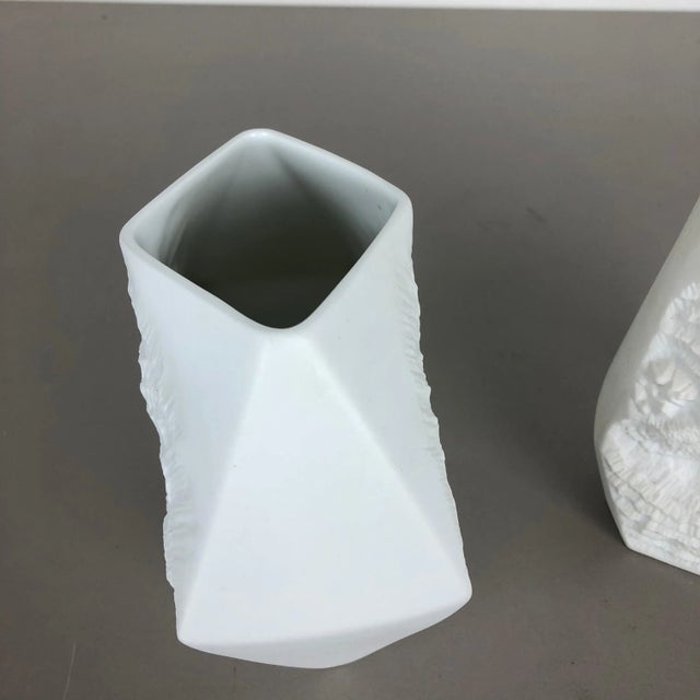 Op Art Biscuit Porcelain Vases from AK Kaiser, Germany, 1970s, Set of 2 For Sale - Image 6 of 18