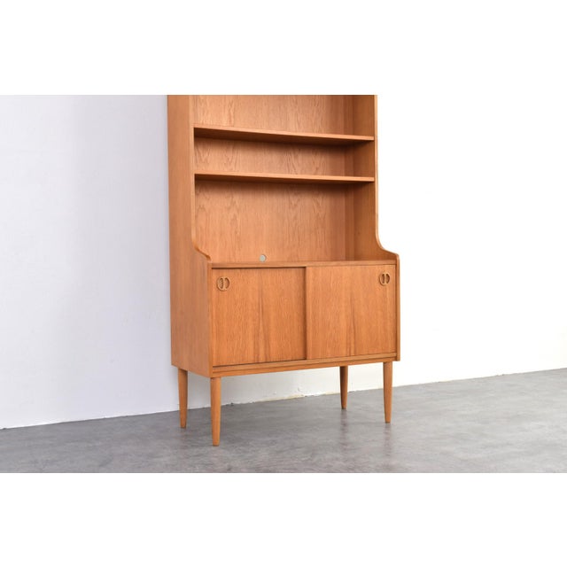 Wood Mid-Century Modern Danish Oak Bookcase, 1960s For Sale - Image 7 of 15