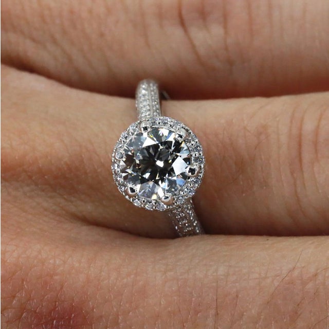 Contemporary Late 20th Century 1.04 Round H VVS1 GIA Tacori Ring, Size 5.25 For Sale - Image 3 of 4