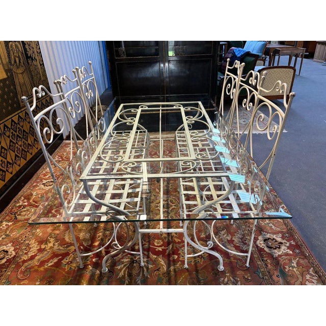 Iron and Glass Garden Set, Set of 7 For Sale - Image 12 of 12