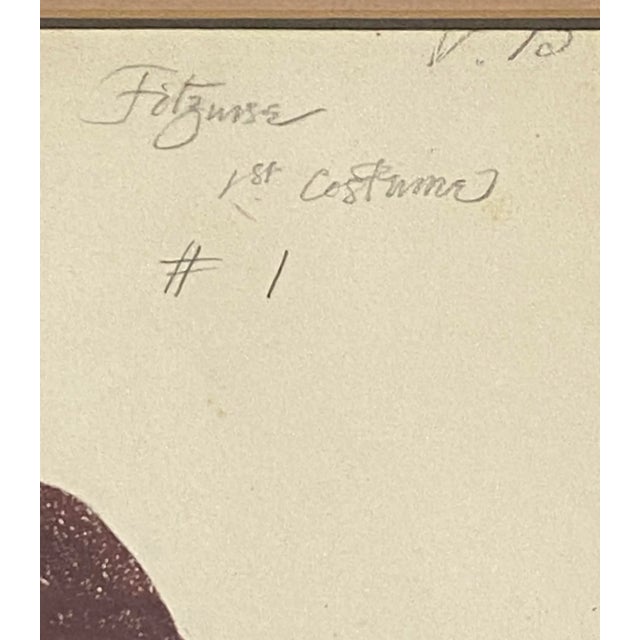 Tan Roger Furse "Waldemar Fitzurse - Ivanhoe" Original Costume Illustration C.1940 For Sale - Image 8 of 10