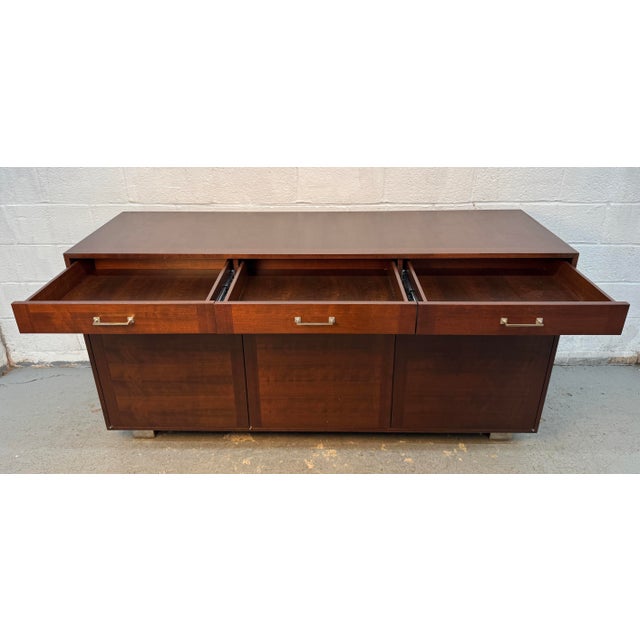 Vintage Modern Walnut Office Credenza For Sale - Image 14 of 17