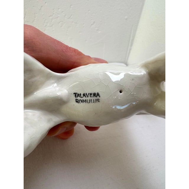 Off-white Antique Beswick Talavera Dog Figurine ~ “Romulus” ~ Wire Haired Terrier Dog For Sale - Image 8 of 11