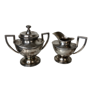 Antique Barbour Silver Co. Quadruple Plate Creamer & Lidded Sugar Bowl – Early 20th Century