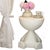 Ins Style Cream Plastic Corner Table For Sale - Image 4 of 6