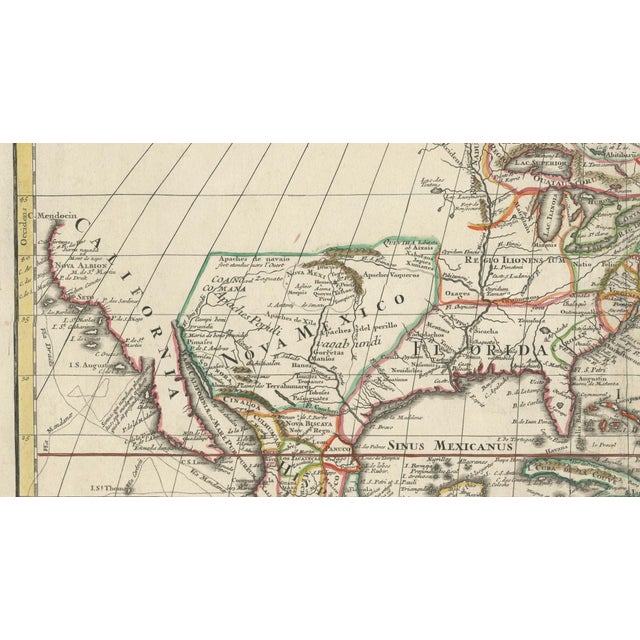 Early 18th Century Map of North America, 1700 For Sale - Image 5 of 10