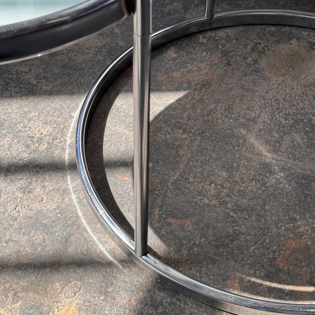 Glass Vintage Chrome and Glass Coffee Table by Milo Baughman, 1990 For Sale - Image 7 of 12