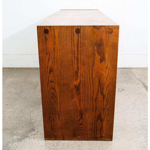 Mid-Century Modern 1960s Mid Century Modern Credenza Server Buffet Conant Ball Oak 2 Drawers Cabinet For Sale - Image 3 of 12