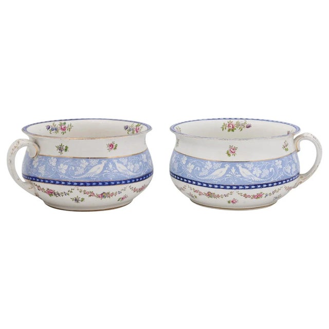 English Booths Blue & White China Bowls Produced for Harrods in London - a Pair For Sale - Image 13 of 13