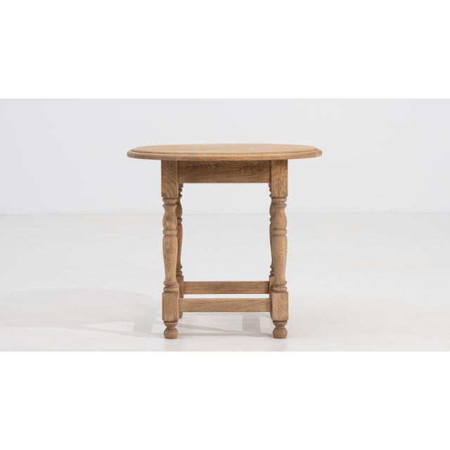French 20th Century French Oak Side Table with Square Top For Sale - Image 3 of 10