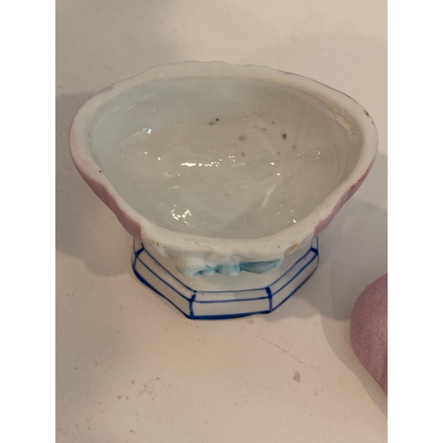 Late 19th Century Antique 19th-Century European Hand-Painted Porcelain Lady Bust Figural Trinket Box For Sale - Image 5 of 7