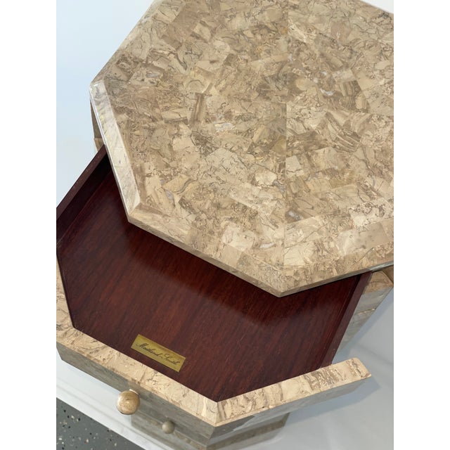 1980s Maitland-Smith Tessellated Fossil Stone Tall Jewelry Chest With Matching Box For Sale - Image 18 of 18