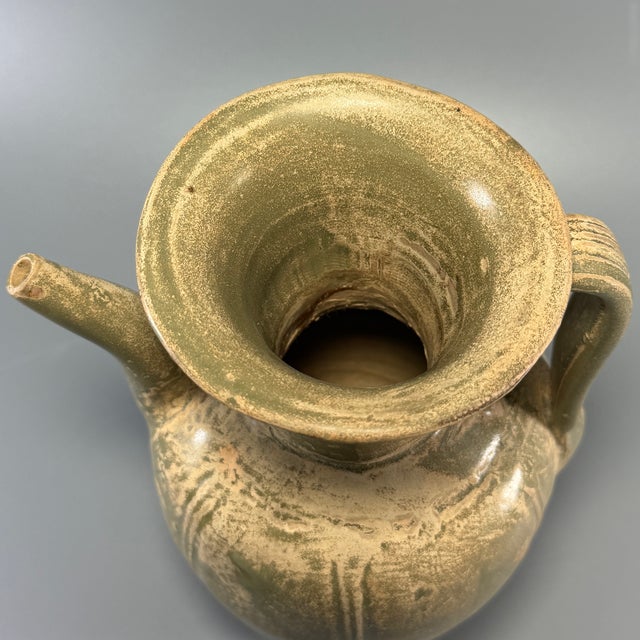 Ntique Chinese Celadon Ewer, Collectible Ceramic For Sale - Image 4 of 7