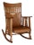 Antique Arts and Crafts Tiger Oak Rocking Chair For Sale