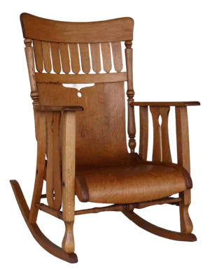 Antique Arts and Crafts Tiger Oak Rocking Chair
