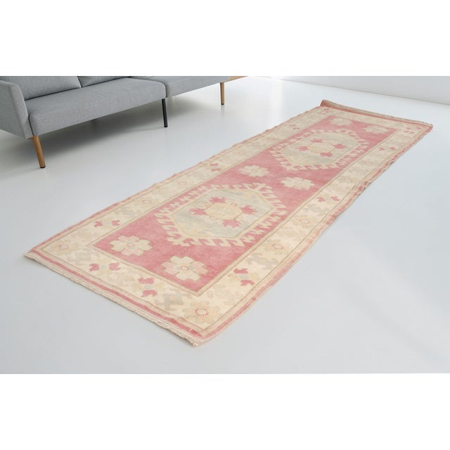 Turkish Authentic Vintage Oushak in Beige & Sand Rug For Sale - Image 3 of 10
