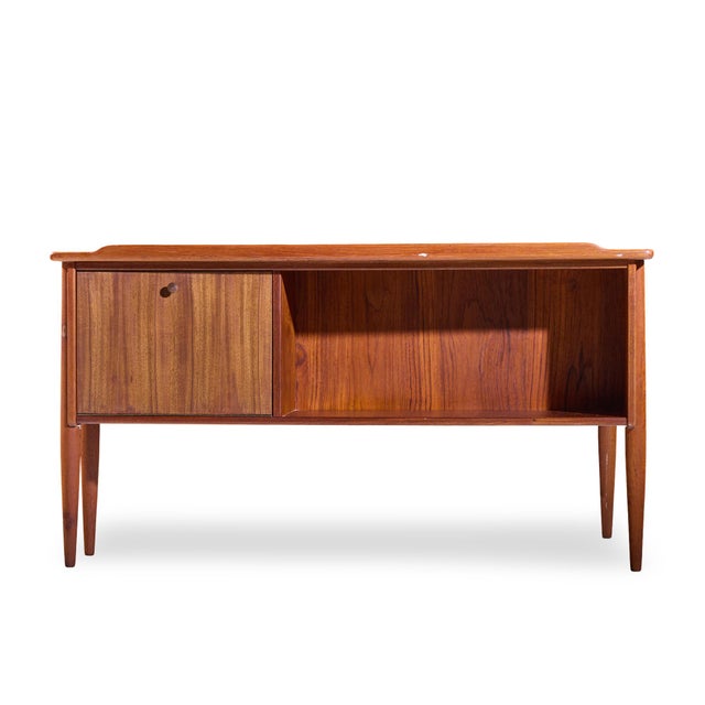 Wood Göran Strand Mid Century Swedish Teak Boomerang Desk For Sale - Image 7 of 12