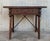 Spanish Spanish 1880s Walnut Side Table or Lady Desk, Carved Legs and Iron Stretcher For Sale - Image 3 of 13