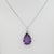 8.1Ct Amethyst Pendant With Earth Mined Diamond Accents: Solid 14k Gold, 23x16mm For Sale - Image 4 of 8