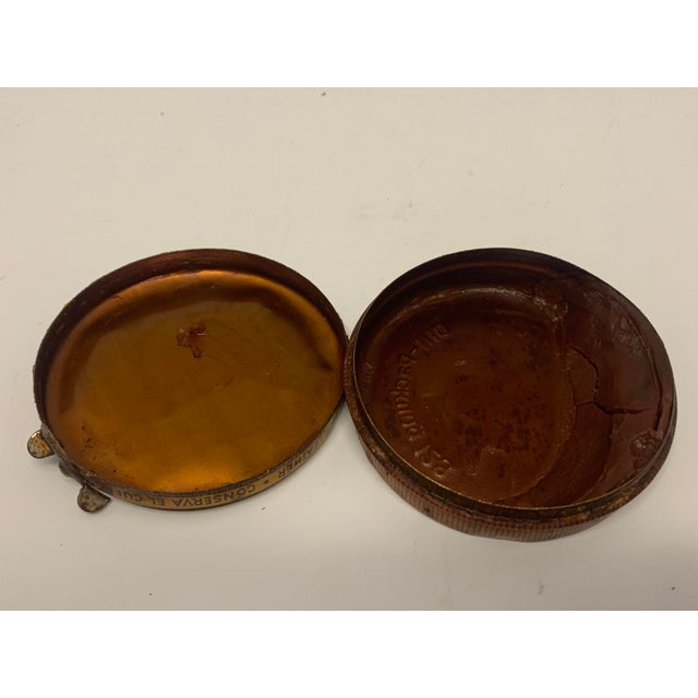 Gold Vintage Effaxan Shoe Polish Tin: Vulture Litho, c. 1930s For Sale - Image 8 of 10
