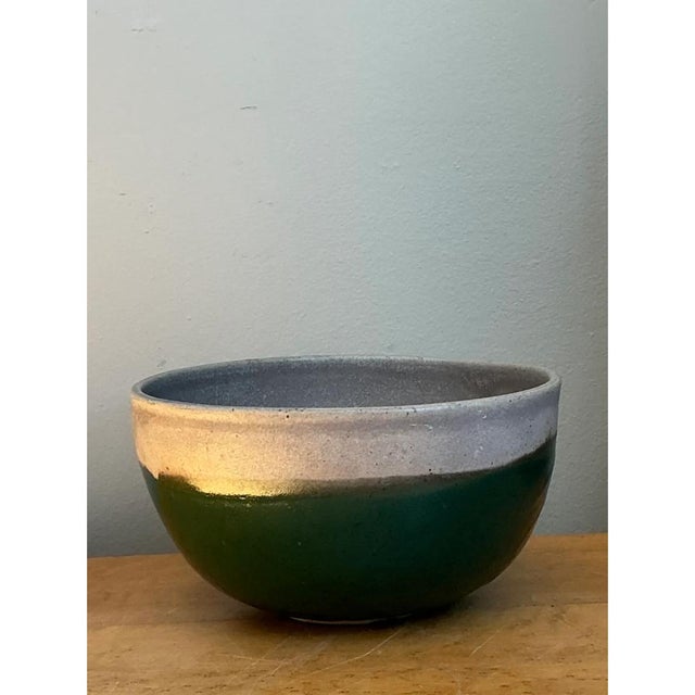 Vintage Glazed Studio Pottery Bowl For Sale In West Palm - Image 6 of 12