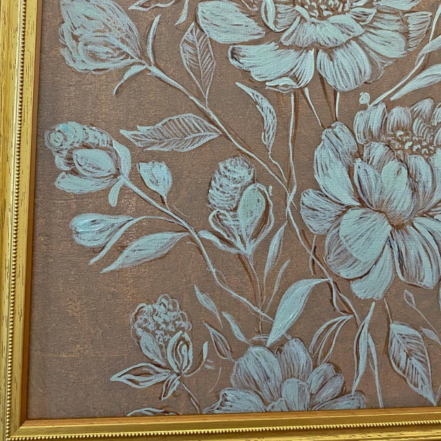 Abstract Botanical Acrylic Painting on Canvas, Framed Original Modern Organic Art by Tatiana Duperault For Sale - Image 4 of 6